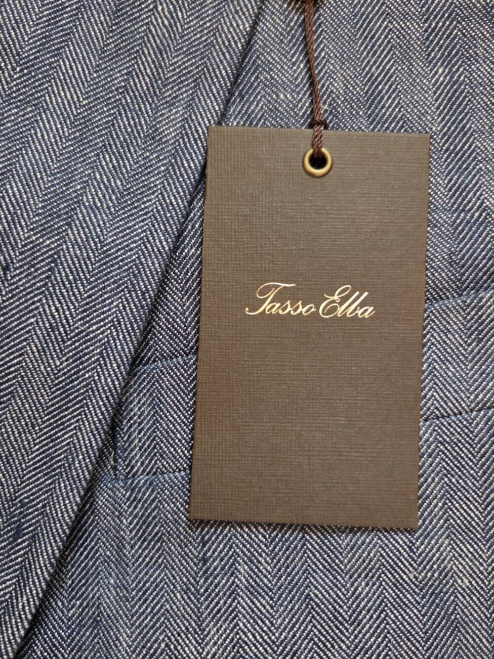 Tasso Elba 100% Linen Blazer Sport Coat Blue Stripe NWT - Picture 2 of 11